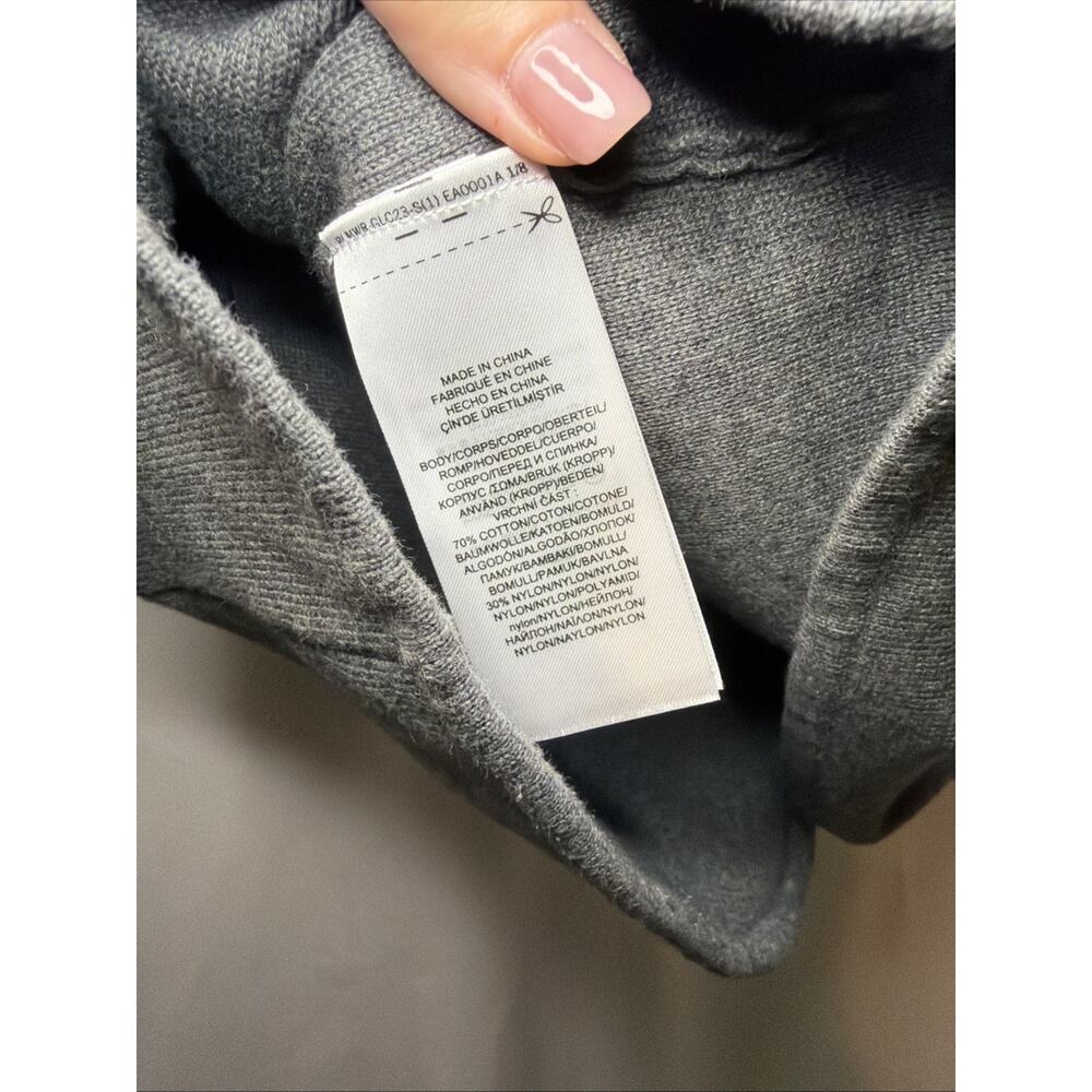 Lauren Ralph Lauren Sweater Cardigan Womens Sz L Gray Knit Blazer Jacket - Picture 4 of 7